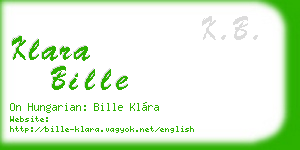 klara bille business card